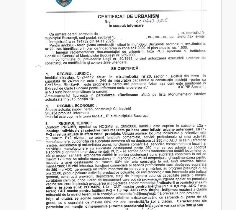 COMISION0% - Teren cu dubla deschidere, 246mp, str. Jimbolia - Bucurestii Noi